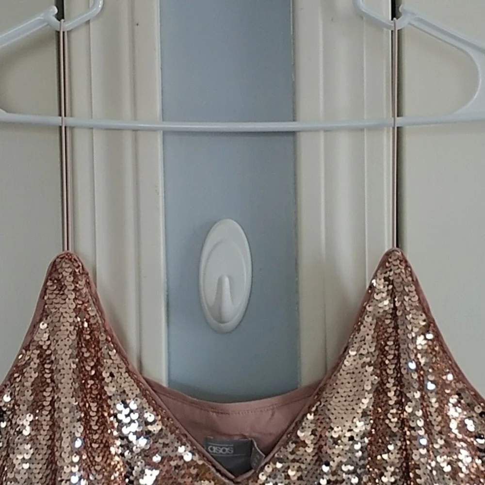 ASOS Rose Gold Sequin Cami  Top 14 - Picture 4 of 11